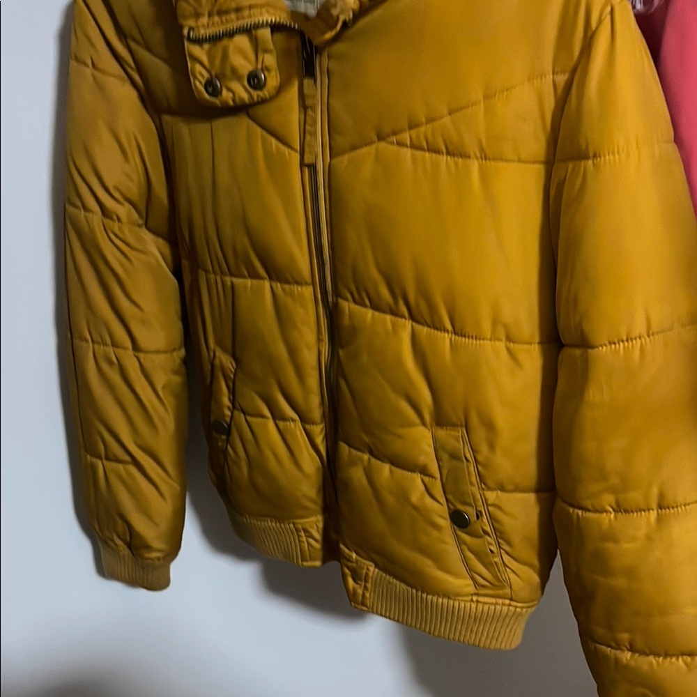 Kids Mustard Yellow Puffer Jacket